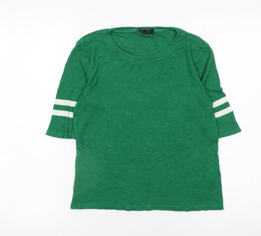 Womens UK Size 12 New Look Green Basic T-Shirt