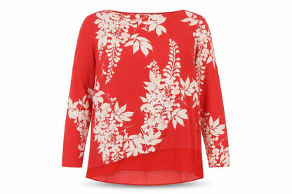 Womens UK Size 18 Marks and Spencer Red Tunic Blouse