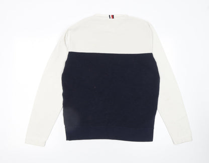 Mens UK Size M Tommy Hilfiger Blue Pullover Jumper