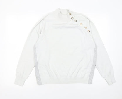 Womens UK Size M/L by clara Ivory Pullover Jumper