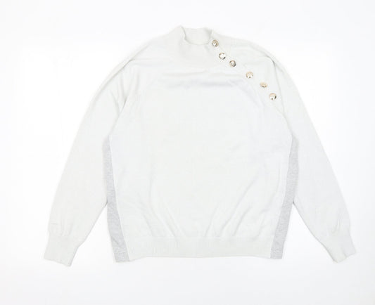 Womens UK Size M/L by clara Ivory Pullover Jumper