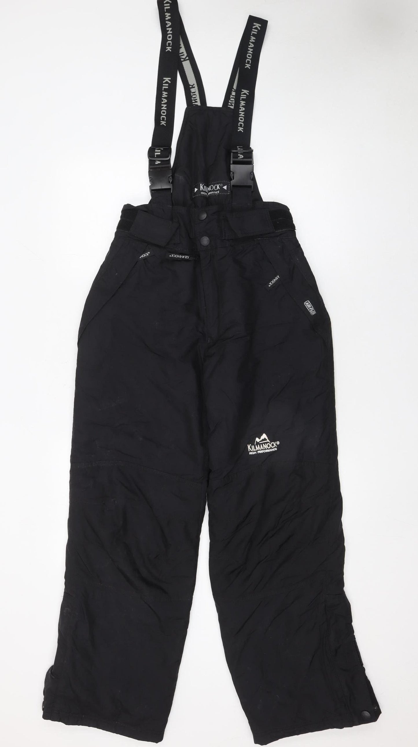 Womens UK Size 10 Kilmarnock Regular Fit Snow Pants Black Trousers