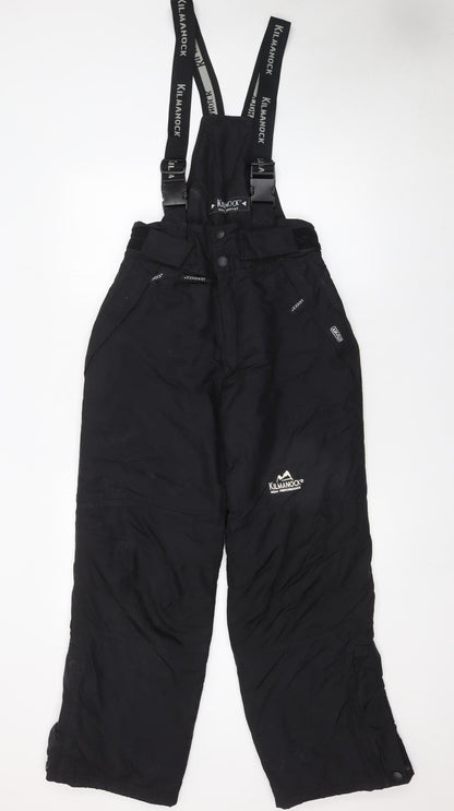 Womens UK Size 10 Kilmarnock Regular Fit Snow Pants Black Trousers