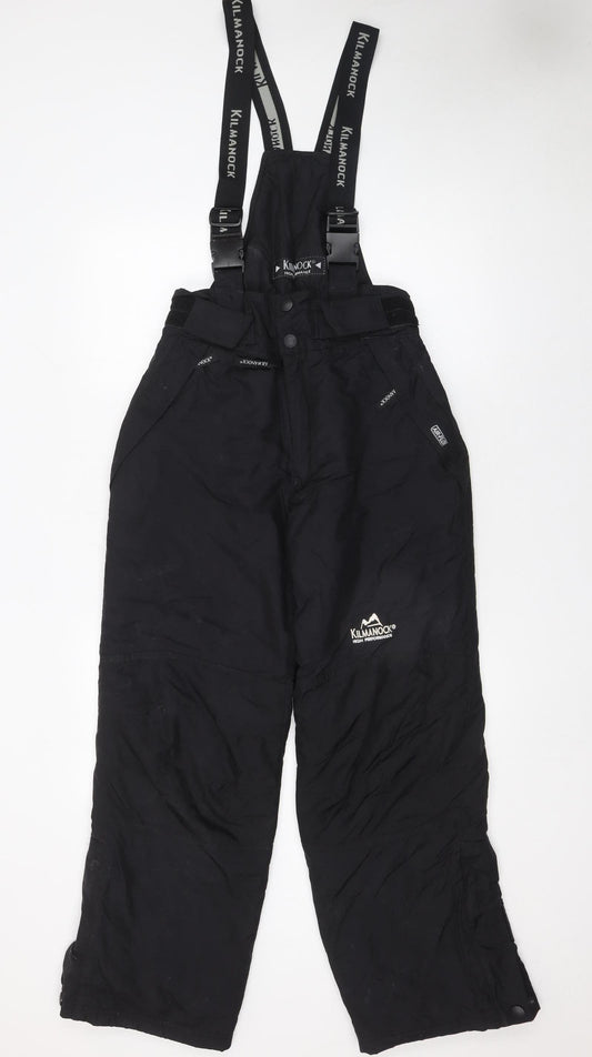 Womens UK Size 10 Kilmarnock Regular Fit Snow Pants Black Trousers