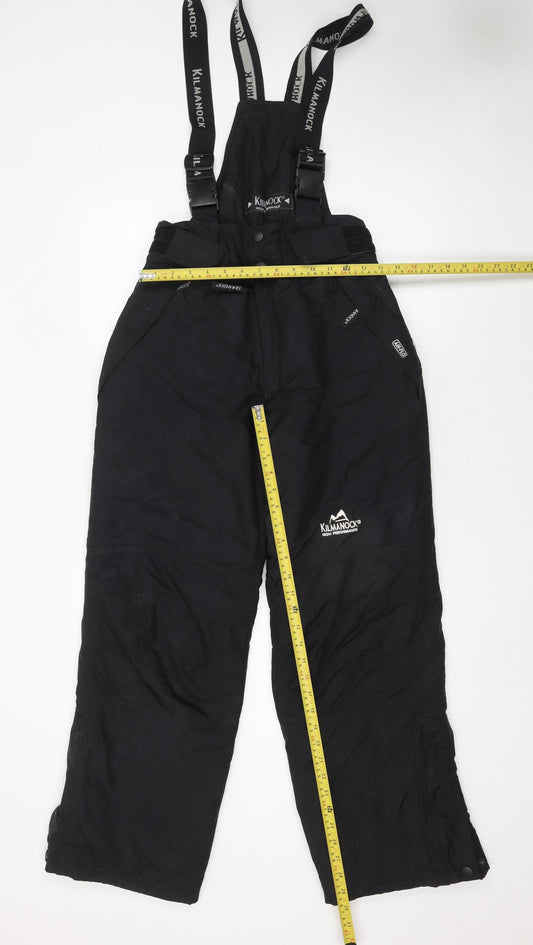 Womens UK Size 10 Kilmarnock Regular Fit Snow Pants Black Trousers