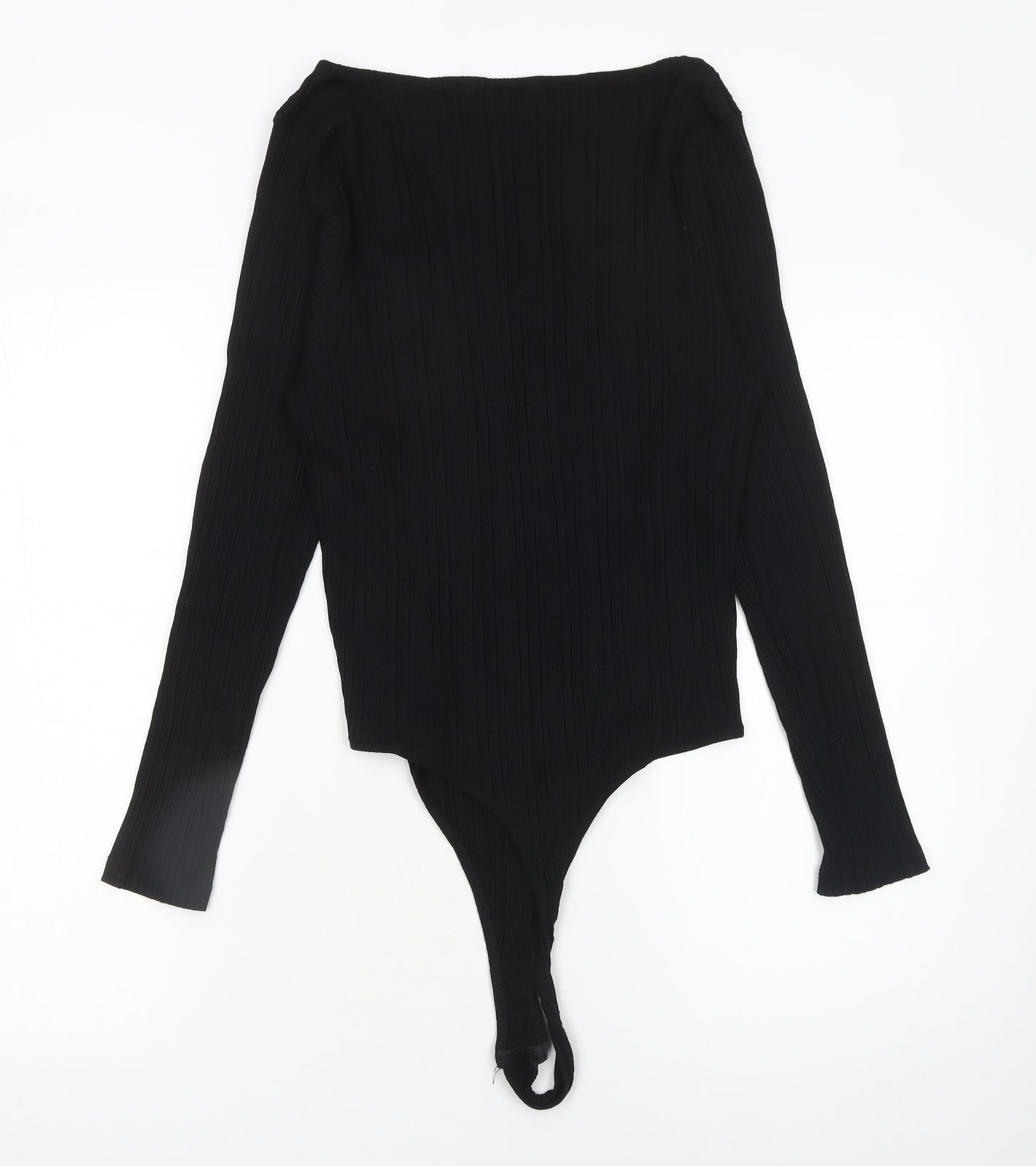 Womens UK Size XL F&F One-Piece Black Bodysuit