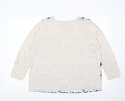 Womens UK Size L Warehouse Beige Pullover Jumper