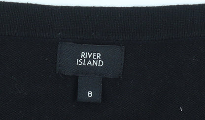 Womens UK Size 8 River Island Black Pullover Jumper