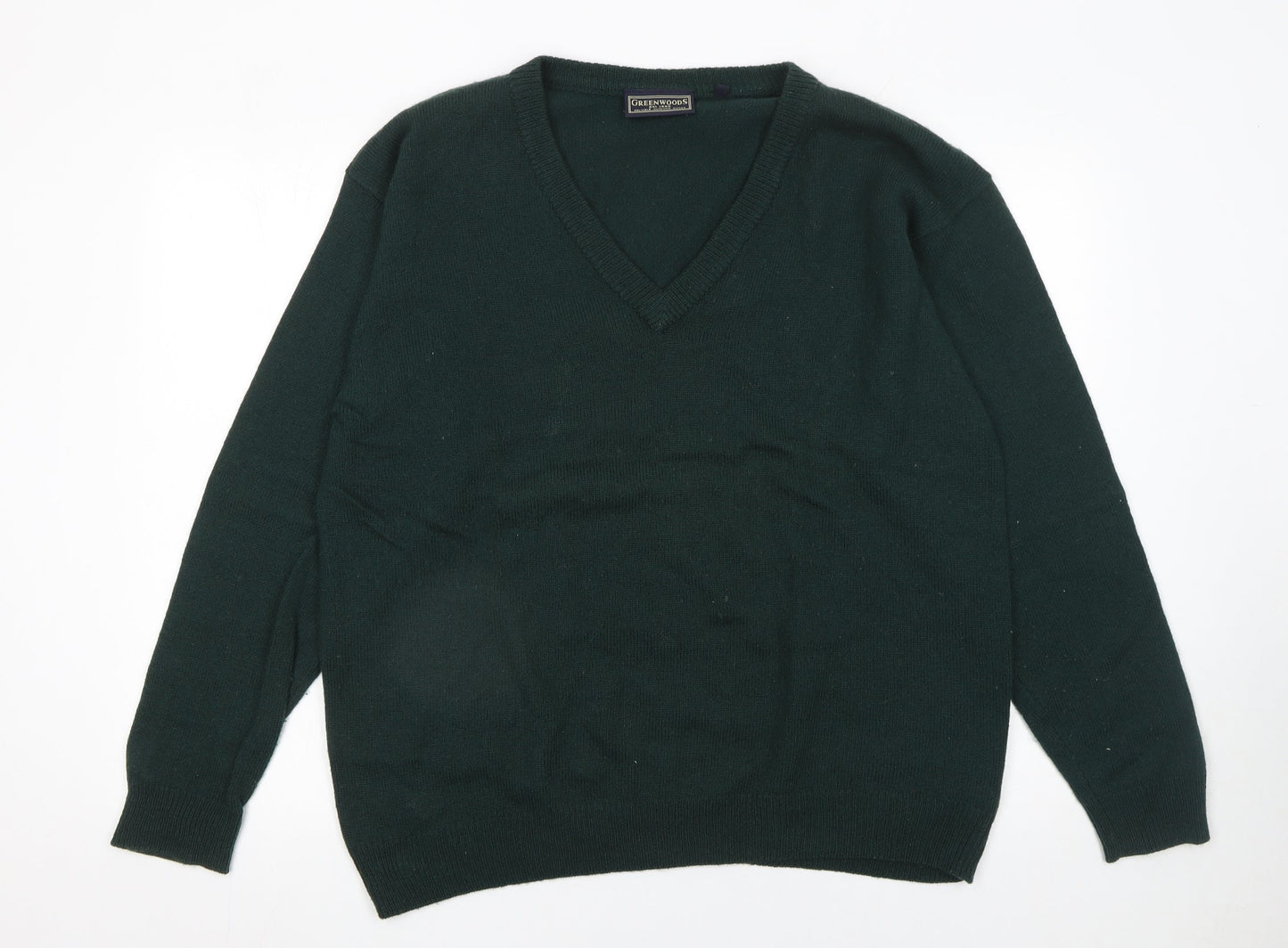 Mens UK Size XL Greenwoods Green Pullover Jumper