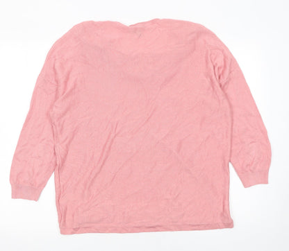 Womens UK Size L Phase Eight Pink Pullover Jumper