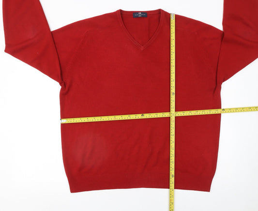 Mens UK Size XL Marks and Spencer Red Pullover Jumper