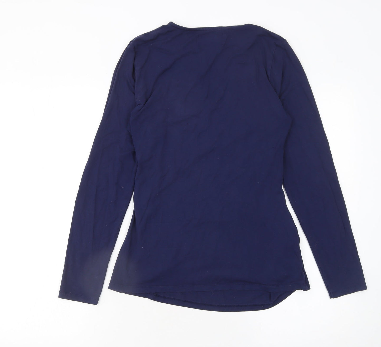 Womens UK Size 14 Charles Tyrwhitt Blue Wrap Blouse