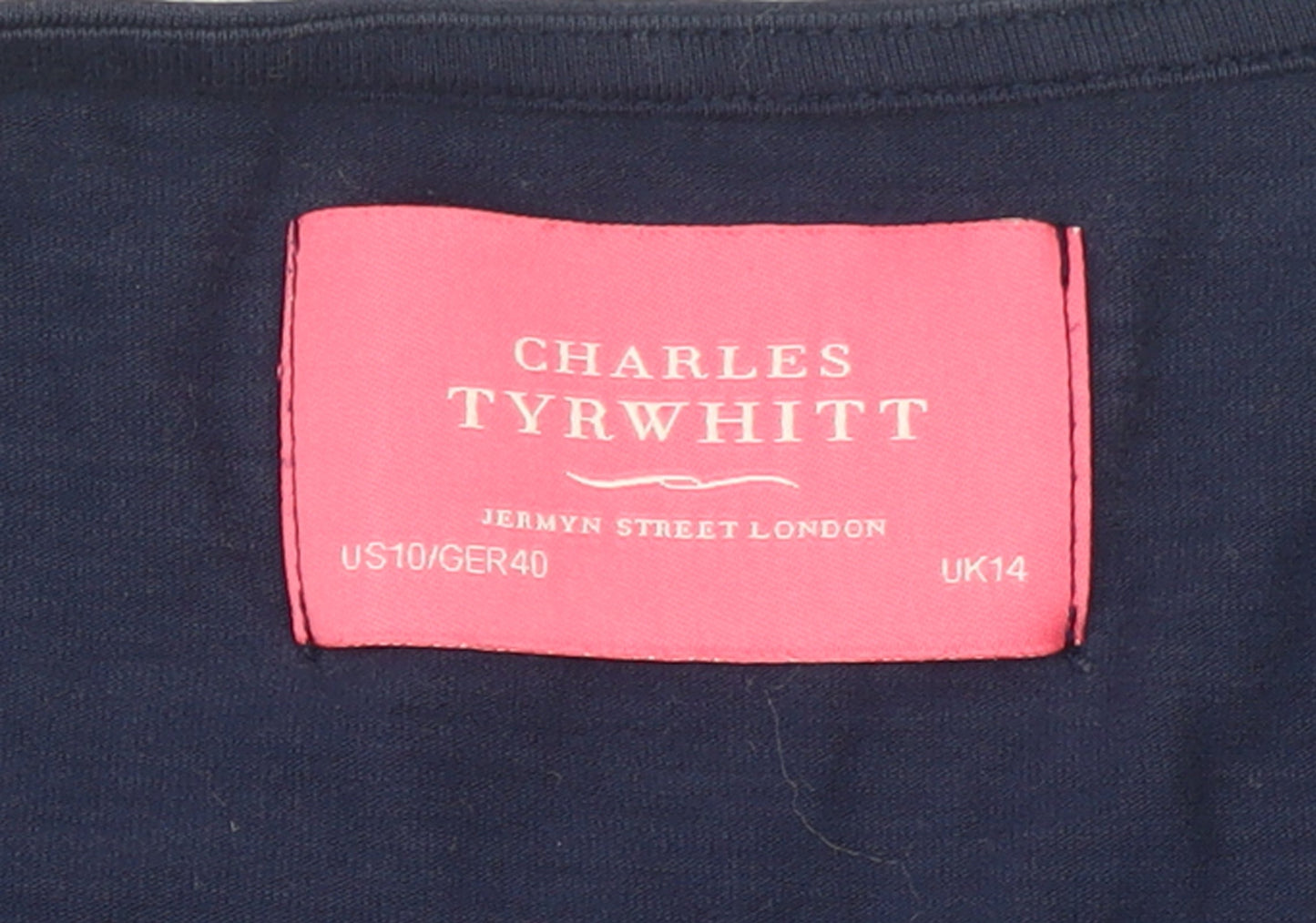 Womens UK Size 14 Charles Tyrwhitt Blue Wrap Blouse