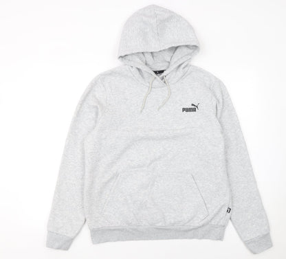 Mens UK Size L PUMA Grey Pullover Hoodie