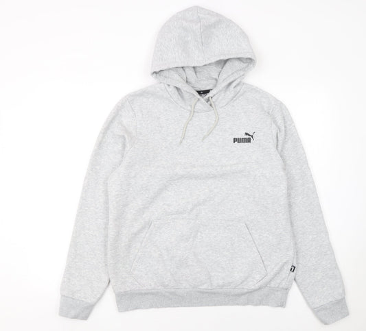 Mens UK Size L PUMA Grey Pullover Hoodie