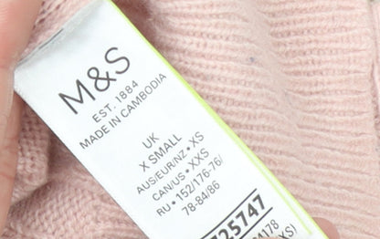 Womens UK Size XS Marks and Spencer Pink Pullover Jumper