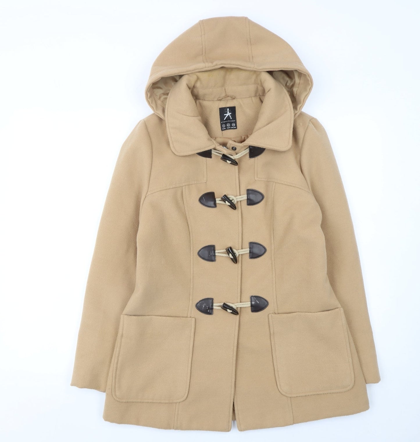 Womens UK Size 14 Atmosphere Beige Duffle Coat