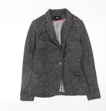 Womens UK Size 6 H&M Regular Grey Blazer