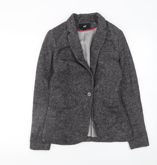 Womens UK Size 6 H&M Regular Grey Blazer