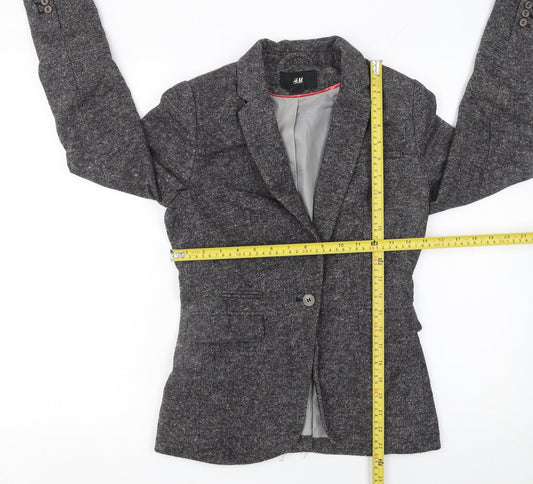 Womens UK Size 6 H&M Regular Grey Blazer