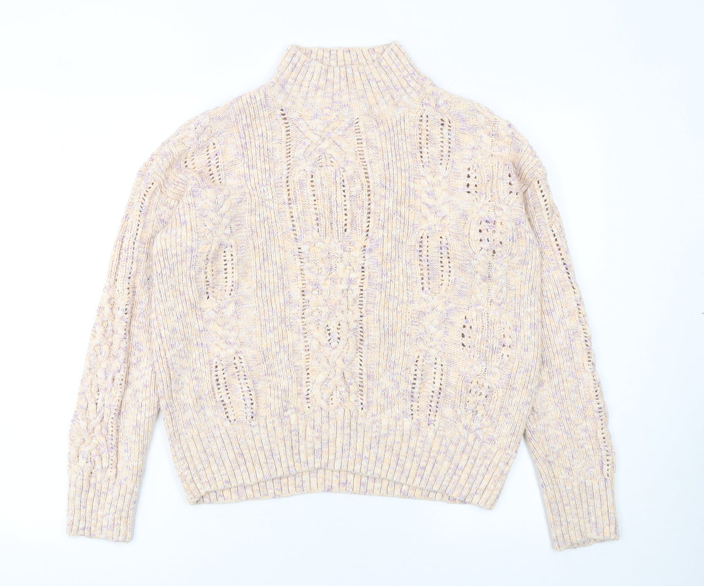 Womens UK Size 14 Marks and Spencer Beige Pullover Jumper