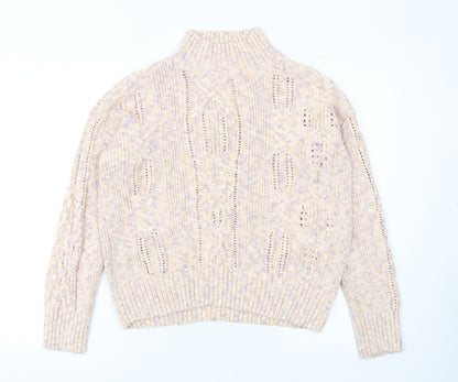 Womens UK Size 14 Marks and Spencer Beige Pullover Jumper