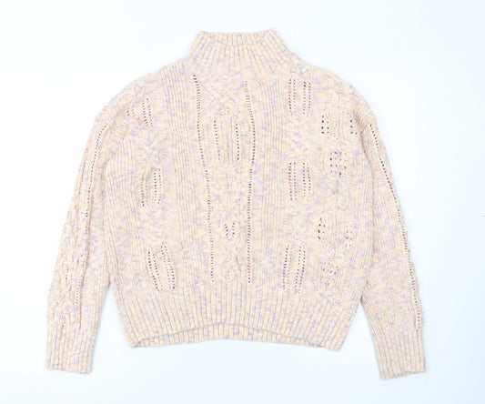 Womens UK Size 14 Marks and Spencer Beige Pullover Jumper