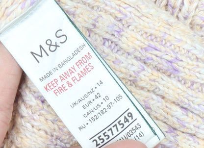 Womens UK Size 14 Marks and Spencer Beige Pullover Jumper