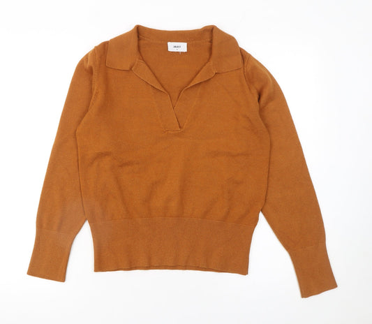 Womens UK Size S OBJECT Brown Pullover Jumper