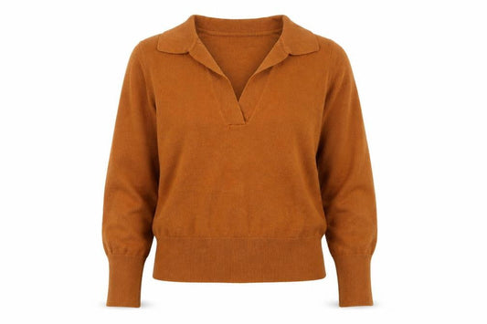 Womens UK Size S OBJECT Brown Pullover Jumper