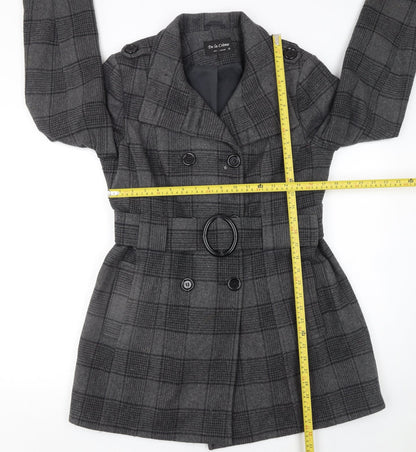 Womens UK Size 12 De la Crème Grey Trench Coat