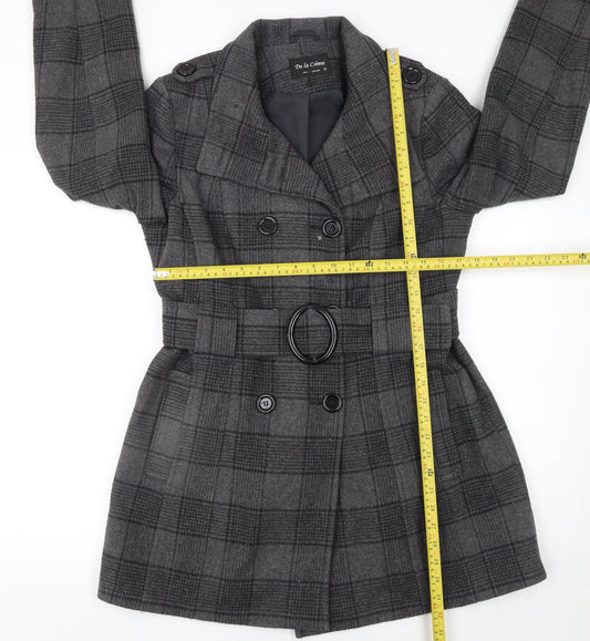 Womens UK Size 12 De la Crème Grey Trench Coat