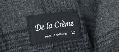 Womens UK Size 12 De la Crème Grey Trench Coat
