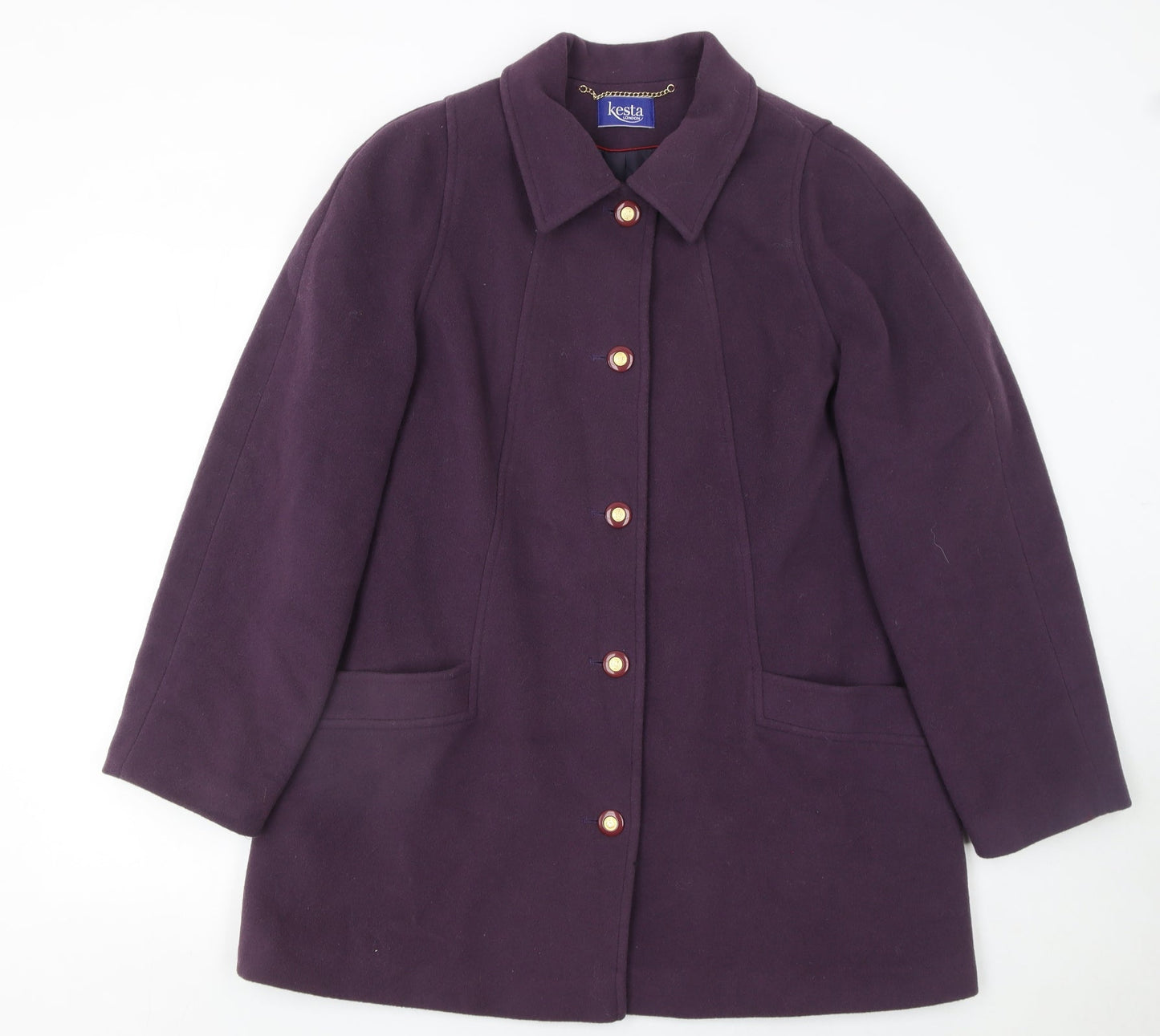 Womens UK Size 16 Kesta London Purple Overcoat