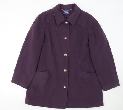 Womens UK Size 16 Kesta London Purple Overcoat