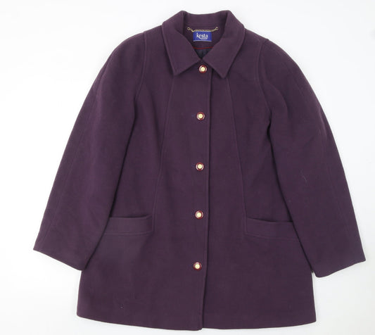 Womens UK Size 16 Kesta London Purple Overcoat