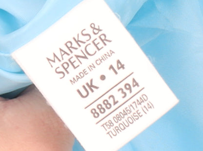 Womens UK Size 14 Marks and Spencer Blue Basic Jacket