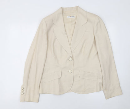 Womens UK Size 14 Punto Roma Regular Beige Suit Jacket