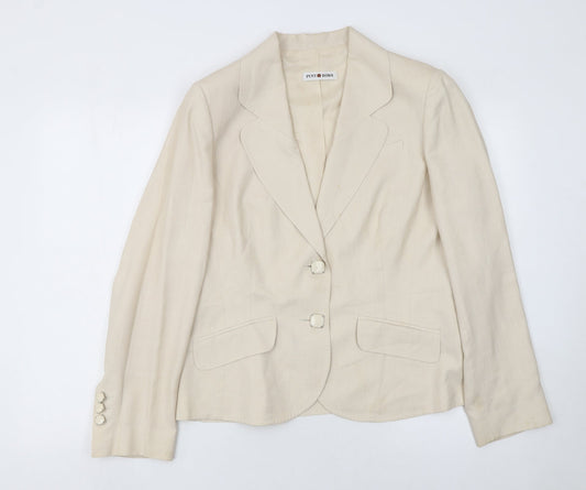 Womens UK Size 14 Punto Roma Regular Beige Suit Jacket