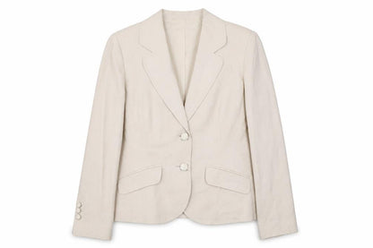 Womens UK Size 14 Punto Roma Regular Beige Suit Jacket