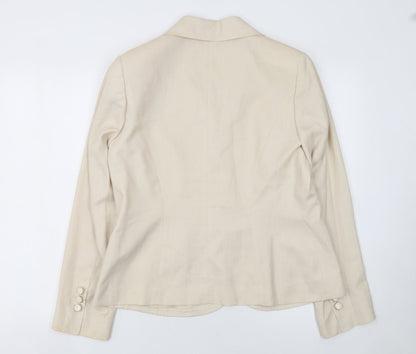 Womens UK Size 14 Punto Roma Regular Beige Suit Jacket