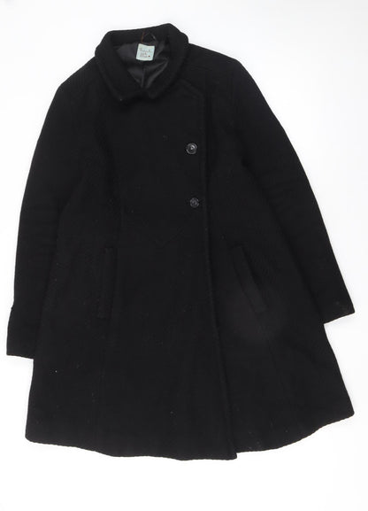 Womens UK Size L Kimchi & Blue Black Overcoat