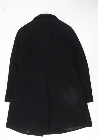 Womens UK Size L Kimchi & Blue Black Overcoat