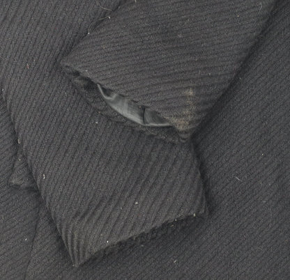 Womens UK Size L Kimchi & Blue Black Overcoat
