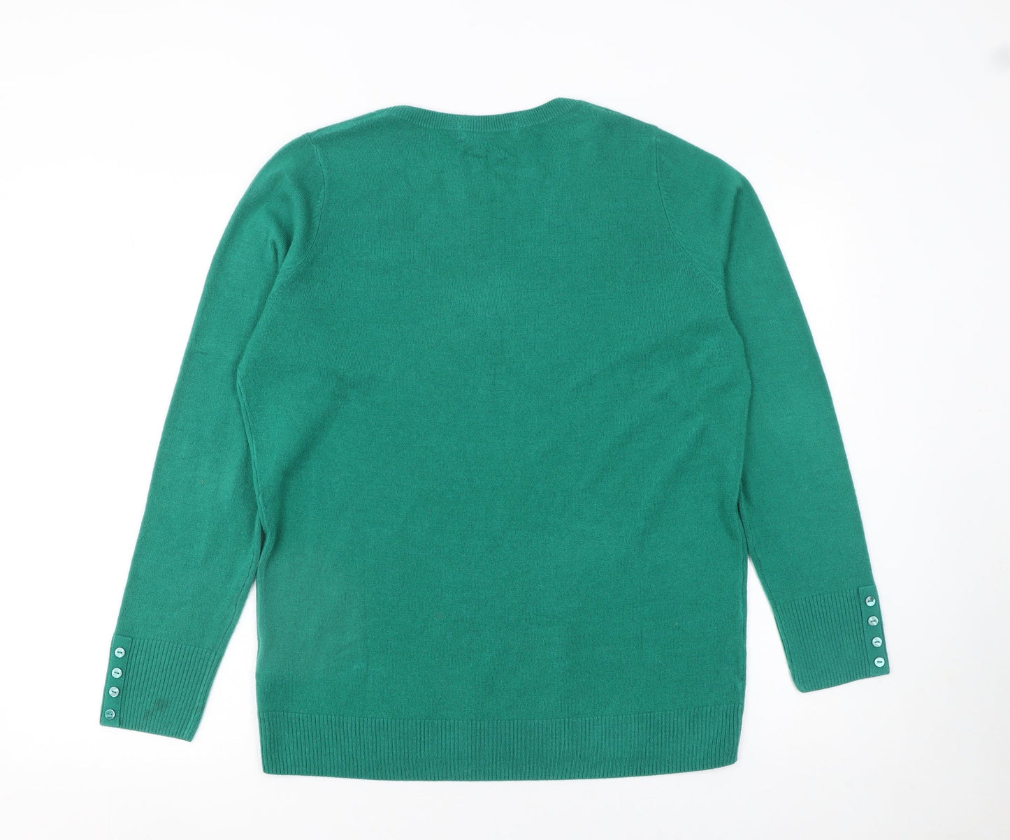 Womens UK Size 16 Marks and Spencer Green Pullover Jumper