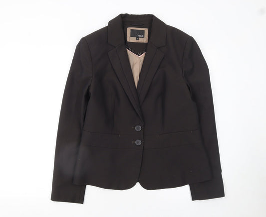 Next Women's Black Size 14R Single-Breasted Blazer Jacket