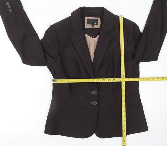 Next Women's Black Size 14R Single-Breasted Blazer Jacket
