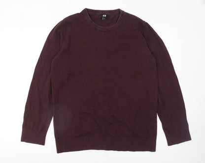 Mens UK Size M H&M Purple Pullover Jumper