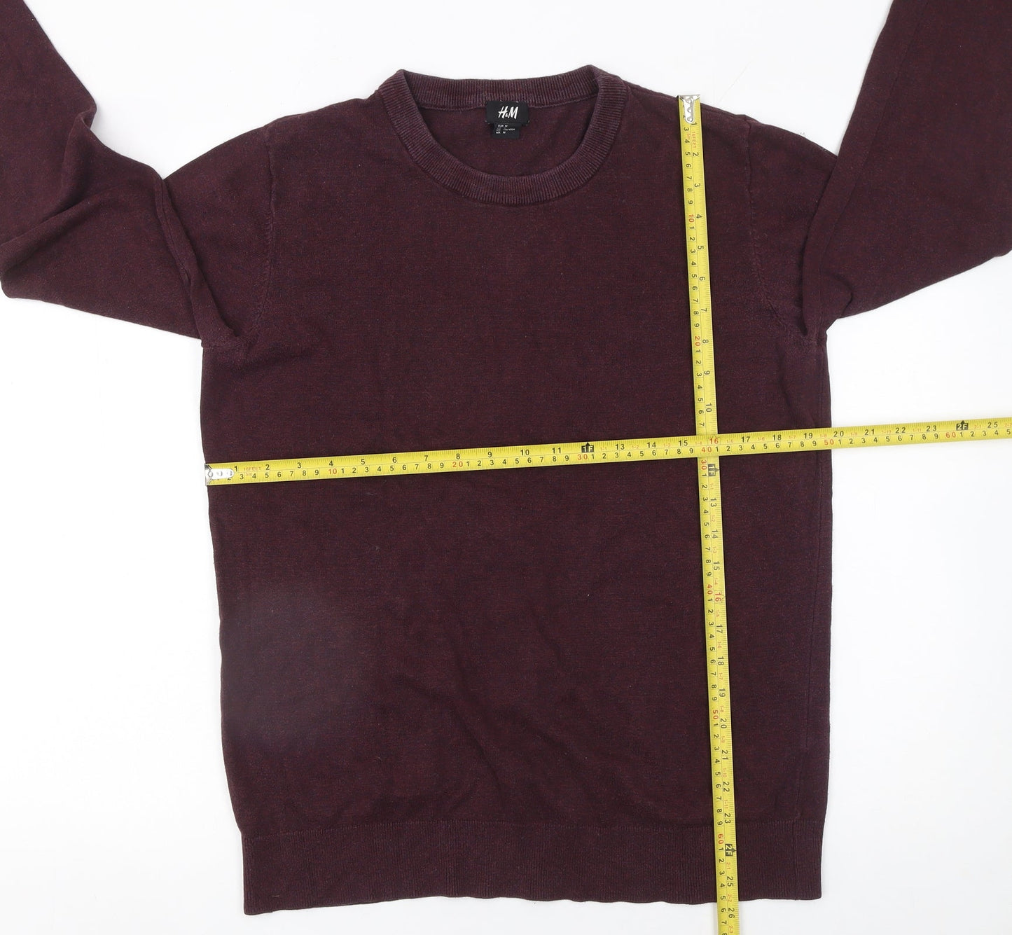 Mens UK Size M H&M Purple Pullover Jumper
