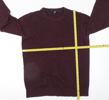 Mens UK Size M H&M Purple Pullover Jumper